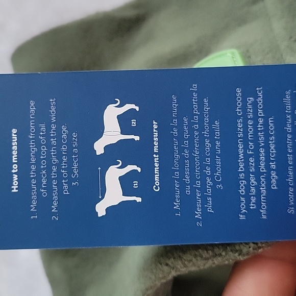 RC Pets Green Fleece Dog Sweater size 10" - Picture 5 of 6